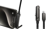 Flat Angle Charging Cable with Built-in Stand