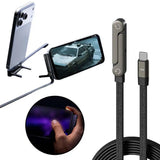 Flat Angle Charging Cable with Built-in Stand