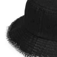 Heshers Distressed denim bucket hat